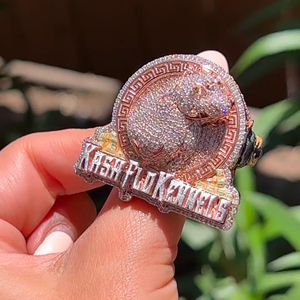 Haute qualité 925 argent Sterling hommes bague en or 14K personnalisé VVS Moissanite Pop Hip Hop Style bijoux fins pour cadeau - Product Image 4