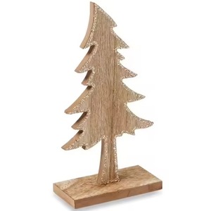 Árbol de Navidad de madera pura con diseño fácil de guardar y estructura duradera, perfecto para apartamentos o espacios compactos. - Product Image 3