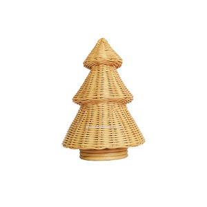 Artesanía decorativa de árbol de Navidad de ratán artesanal para el hogar decoraciones de Navidad artesanía de regalo - Product Image 1