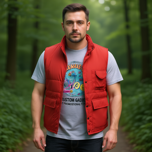 Gilet Imbottito Personalizzabile Veto con T-Shirt Promozionale L Custom Gadgets - Product Image 3