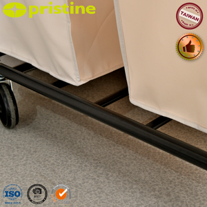 Modern 2 Bag Canvas Laundry Cart with Wheels for Household Use <b>Large</b> Capacity Steel <b>Frame</b> - Product Image 3