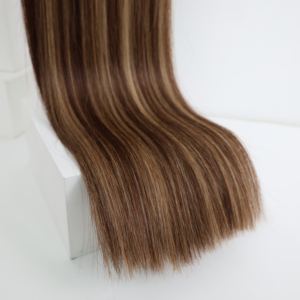 Premium luxe qualité plastique Nano pointe kératine mélange couleur 1A + 5Q cheveux vierges 22 pouces droite 100% Super Double dessiné Extension - Product Image 4