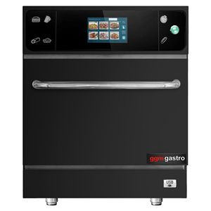 Four à haute vitesse commercial - Écran tactile - 3,5 kW - Noir - Sans ventilation - incl. Plateau à pizza, panier en maille, plaque de cuisson antiadhésive 80% - Product Image 4