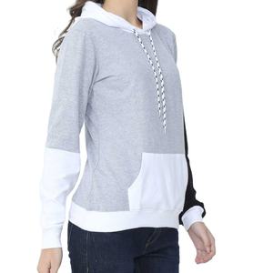 เสื้อฮู้ดดี้ผู้หญิงแบบกำหนดเองสำหรับฤดูหนาว ผลิตจากโพลีเอสเตอร์/ผ้าฝ้าย โลโก้ด้านหน้า เนื้อผ้านุ่ม ระบายอากาศได้ดี ดีไซน์ลำลอง ขายส่ง รับผลิตแบรนด์สำหรับผู้ซื้อ - Product Image 1