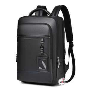 Sac à dos décontracté unisexe en polyester imperméable de grande capacité Système de transport à fermeture éclair avec sangle USB pour affaires - Product Image 6