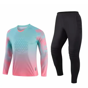 Haut personnalisé Football gardien de but porter adulte Football gardien uniforme hommes Football maillots ensembles portiers chemise pantalon Shorts - Product Image 2