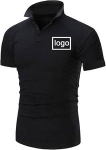 Polo en coton à trois boutons personnalisé OEM pour hommes, tissu tricoté extensible respirant, poignets élastiques brodés et unis - Product Image 5