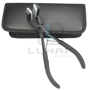 New Stainless Steel Black Matte Powder Coating Hair Extensions Pro in <b>Tape</b> Press Pliers Available With Leather Kit Customization - Product Image 2