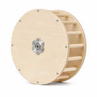 Roue de course silencieuse en bois de peuplier naturel, équipement d'exercice durable pour oiseaux, pour perroquets, agapornis et calopsittes