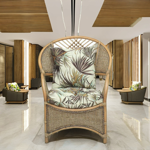 Fauteuil COBANA en rotin fait main, design moderne et classique d'inspiration asiatique, idéal pour salon, maison et hôtel, adapté aux appartements. - Product Image 5