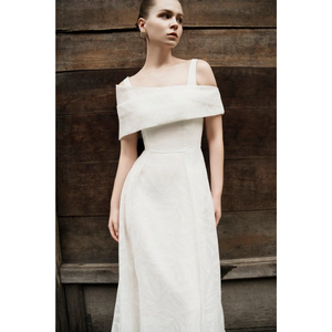 Mode de luxe robe d'été pour femmes DESI robe à épaules dénudées a-ligne 72% Viscose 28% Polyester mode vêtements pour femmes - Product Image 3