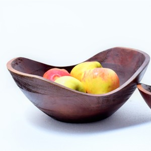 Tazón de Madera de Mango de Alta Calidad, Diseño Clásico Único, Madera Pulida, Logotipo Personalizado, Equipo de Catering para Bodas y Fiestas - Product Image 3