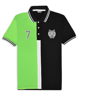 Cotton Breathable Plus Size Embroidered Logo Mens for <b>Shirt</b> <b>Royal</b> <b>Blue</b> Button Short Sleeve Panel Design - Product Image 1