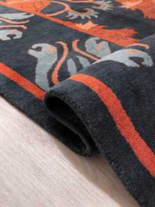 Haute Antique 100% laine tapis tapis 10x14 noir rouge persan moderne tapis fait à la main pour salon 12x12 12x10 taille disponible - Product Image 5