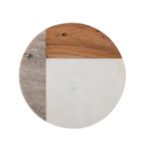 Fabrication professionnelle de décor de cuisine fait planche à découper en marbre durable et blanc planche à découper en bois et marbre - Product Image 2