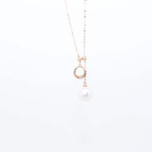 Customizable 18K <b>Gold</b> Trendy Natural Freshwater 6-7MM <b>Pearl</b> Moissanite <b>Necklace</b> Classic Wedding Fine Jewelry Jewellery Parties - Product Image 3