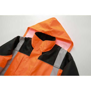 Vêtement de travail de haute qualité 100% polyester réfléchissant respirant haute visibilité veste de sécurité fermeture éclair imperméable séchage rapide caractéristiques - Product Image 3