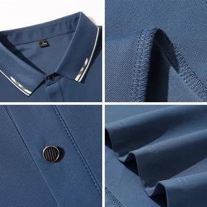 Chemises polo pour hommes Chemise polo décontractée à séchage rapide Col imprimé personnalisé Manches courtes T-shirt respirant Combinaison de travail brodée - Product Image 1