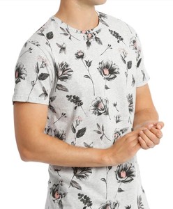 Camiseta informal de manga corta con cuello redondo para hombre, Camiseta de algodón 100% con estampado de transferencia de calor, transpirable, secado rápido, tela de punto de 220 gramos - Product Image 3
