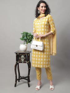 Latest Wholesale Rayon Cotton <b>Kurtis</b> Set Digital Print Work <b>Kurtis</b> with Dupatta for Online Sale - Product Image 4