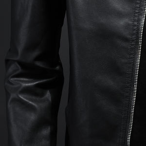Veste de motard d'hiver en cuir sur mesure inspirée de la culture de la moto classique avec col montant et expédition DDP - Product Image 4