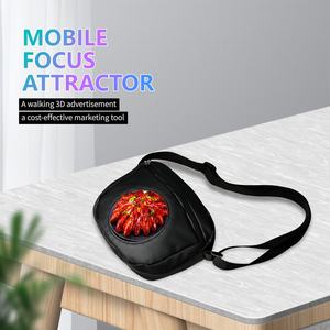 Nouveau sac à bandoulière noir de petite taille, ventilateur LED holographique <span class=keywords><strong>3D</strong></span>, équipement d'affichage publicitaire tendance, <span class=keywords><strong>hologramme</strong></span> avec application Wifi - Product Image 5