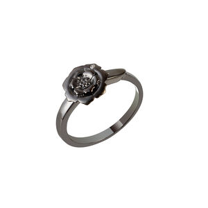 Anillo apilable oxidado negro de banda lisa de Plata de Ley 925 sólida de alta calidad para joyería de mujeres y hombres - Product Image 3