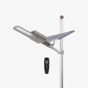 ไฟถนน LED พลังงานแสงอาทิตย์200W ทนทาน IP66กันน้ำพร้อมรีโมทคอนโทรลสำหรับพื้นที่กลางแจ้ง - Product Image 1