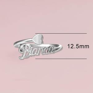 S925 Ajuste de plata esterlina leche materna cenizas resina para el cabello nombre personalizado anillo resina joyería personalizada encontrar componentes en blanco Diy - Product Image 1