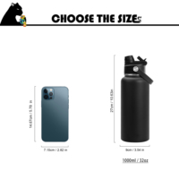 Botella de Agua Deportiva con Recubrimiento de Polvo Mate, Libre de BPA, Marca Privada, con Base de Silicona para Regalos al por Menor