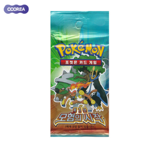 Juego de cartas Pokémon, paquete de refuerzo del primer set 'Inicio del Aventuramiento' para cartas coleccionables - Product Image 1