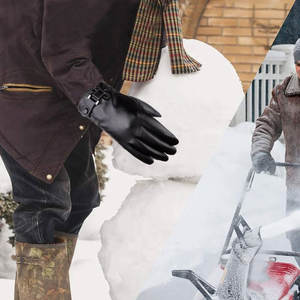 Nouveau dernier style couleur unie mode gants en cuir prix d'usine vente en gros de haute qualité nouveau design mode gants en cuir - Product Image 3