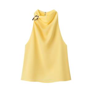 Top sin Mangas de Color Sólido, Moda 2026, Chaleco con Cuello Halter para <span class=keywords><strong>Mujer</strong></span> - Product Image 6