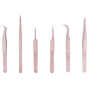 Ensemble d'outils de maquillage de précision en acier inoxydable doré de qualité supérieure, pointe lisse, pinces à épiler pour les sourcils, la beauté des cils, les cils - Product Image 1