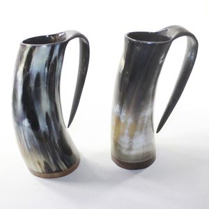Sale Viking Drinking Horn Mug <b>Cup</b> Beer Travel <b>Cup</b> <b>Camping</b> Mug with Handle Mega Mug With High Popularity for Christmas Occasion - Product Image 5