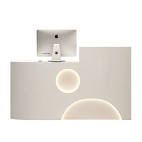 Comptoir de réception moderne sur mesure pour hôtel, bar, salon, restaurant, hôpital et supermarché - Matériel MDF, couleurs et dimensions personnalisables