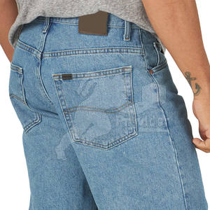 กางเกงยีนส์ขาสั้นสำหรับผู้ชายกางเกงยีนส์สีตัดกันทำจากปากีสถาน - Product Image 5