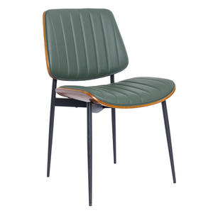 เก้าอี้รับประทานอาหารหนังสไตล์นอร์ดิก Farmohuse นั่งสบายทันสมัยมีพนักพิงหุ้มเบาะ - Product Image 1