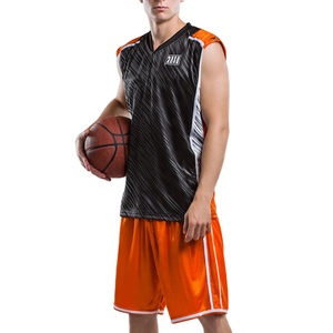 เสื้อฟุตบอลแขนกุด เสื้อบาสเก็ตบอลแบบคอวีสั่งทำพิเศษ ชุดบาสเก็ตบอลซับลิเมชั่นสำหรับผู้ชาย ชุดทีมชาย ชุดฝึกซ้อมบาสเก็ตบอล - Product Image 1