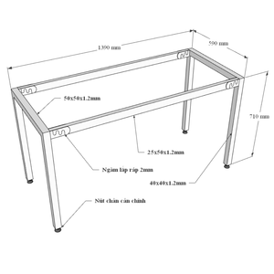 เฟอร์นิเจอร์สำนักงานสุดหรูสไตล์ดั้งเดิม Uconcept HBUC040 โต๊ะไม้อัดขนาด 140x60 ซม. พร้อมขาเหล็กแข็งแรงทนทานสำหรับใช้ในบ้าน - Product Image 3