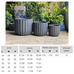 กระถางต้นไม้ขนาดใหญ่สำหรับกลางแจ้ง ทำด้วยมือจากเซรามิก มีรูระบายน้ำ เป็นมิตรกับสิ่งแวดล้อม ทนทาน ดีไซน์สไตล์แอตแลนติก สำหรับสวน/เพาะชำดอกไม้ - Product Image 2