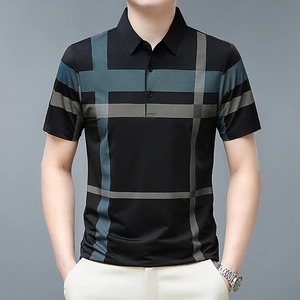 Camisas a Rayas para Hombre, Manga Corta, 100% Algodón, Secado Rápido, Transpirables, Ropa de Calle de Verano, Tops Casuales de Moda - Product Image 4