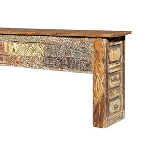 Hand-Carved Vintage Wooden Console <b>Table</b> Luxury Rustic for Entry Villa Living Room Bedroom Handmade Solid Wood <b>Mirrored</b> Hotels - Product Image 5
