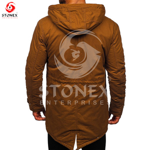 Vente en gros Nouvelle veste parka pour homme à la mode de haute qualité en toile de coton personnalisée d'hiver avec col à capuche Vintage Prix bas - Product Image 4
