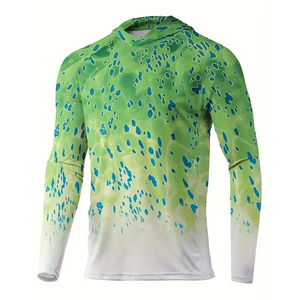 Sweat à capuche de pêche à manches longues pour hommes séchage rapide imperméable protection UV vente en gros Sports de plein air vêtements de pêche - Product Image 4