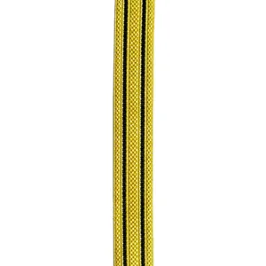 Dây Bện Màu Vàng 3 Màu OEM Với 2 Sọc Đen Dải Màu Tùy Chỉnh Trong Dải Ruy Băng Ren Tresee Galone Dệt Thủ Công