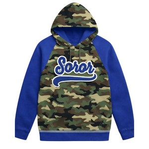 Sudadera con Capucha de Manga Raglán Camo Zeta Phi Beta Soror, Inspirada en los Fundadores de 1920, Hermandad Griega, Ropa Premium para Mujeres Elegantes - Product Image 3