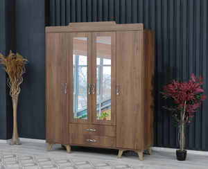 Armoire 4 portes personnalisable au design turc Meubles en bois de haute qualité Offres Spéciales usage domestique économise de l'espace - Product Image 1