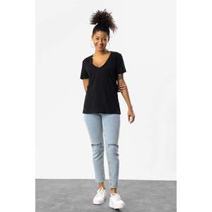 Camiseta de Lino con Cuello en V - Product Image 1