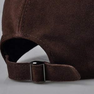 Casquette de Baseball en cuir d'hiver pour hommes en cuir de vachette nubuck réglable à grand bord en daim décontracté mode Style Hip Pop pour les hommes et les femmes - Product Image 5
